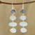 Chalcedony and labradorite dangle earrings, 'Fantastic Mist' - 38-Carat Blue Chalcedony and Labradorite Dangle Earrings thumbail