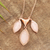 Rose gold plated rose quartz pendant necklace, 'Rosy Princess' - Rose Gold Plated Rose Quartz Pendant Necklace from India (image 2) thumbail