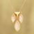 Rose gold plated rose quartz pendant necklace, 'Rosy Princess' - Rose Gold Plated Rose Quartz Pendant Necklace from India (image 2b) thumbail