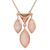 Rose gold plated rose quartz pendant necklace, 'Rosy Princess' - Rose Gold Plated Rose Quartz Pendant Necklace from India (image 2c) thumbail