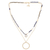 Gold plated rainbow moonstone and lapis lazuli pendant necklace, 'Dual Charm' - Double-Pendant Rainbow Moonstone and Lapis Lazuli Necklace thumbail