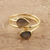 Gold plated labradorite wrap ring, 'Golden Aurora' - Gold Plated Labradorite Wrap Ring from India (image 2) thumbail