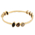 Gold plated multi-gemstone bangle bracelet, 'Harmonious Sparkle' - Gold Plated Multi-Gemstone Bangle Bracelet from India thumbail