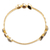 Gold plated multi-gemstone bangle bracelet, 'Harmonious Sparkle' - Gold Plated Multi-Gemstone Bangle Bracelet from India (image 2b) thumbail