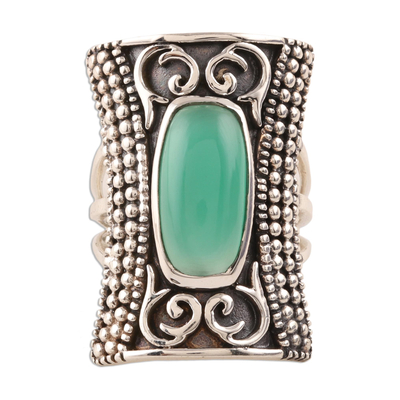 Green Onyx Cocktail Ring from India