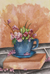 'Floral Blossom' - Signed Floral Still Life Painting from India thumbail
