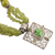 Halskette mit Anhänger aus Peridot-Perlen - Peridot- und Verbund-Türkis-Perlen-Anhänger-Halskette