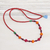 Wood beaded long necklace, 'Boho Rose' - Colorful Wood Beaded Long Necklace from India
