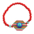 Wood beaded pendant bracelet, 'Colorful Hex' - Colorful Wood Beaded Pendant Bracelet from India (image 2a) thumbail