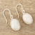 Rainbow moonstone dangle earrings, 'Eternal Ovals' - Natural Rainbow Moonstone Dangle Earrings from India (image 2b) thumbail