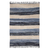 Recycled cotton area rug, 'Oceanic Fusion' (3x4.5) - Blue and Ecru Recycled Cotton Area Rug from India (3x4.5)