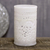 Alabaster decorative vase, 'Elephant March' - Jali Elephant Pattern Cylindrical Alabaster Decorative Vase (image 2) thumbail