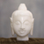 Alabaster sculpture, 'Calming Buddha' - Natural Alabaster Buddha Head Sculpture from India (image 2) thumbail