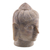 Soapstone sculpture, 'Calming Buddha' - Natural Soapstone Buddha Head Sculpture from India (image 2b) thumbail