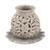 Soapstone tealight holder, 'Light Bouquet' - Floral Soapstone Tealight Holder from India (image 2a) thumbail