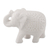 Alabaster sculpture, 'Elephant Interior' - Jali Elephant Alabaster Sculpture from India thumbail