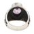 Amethyst single-stone ring, 'Om Glitter' - Om-Themed Amethyst Single-Stone Ring from India (image 2d) thumbail