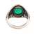 Onyx single-stone ring, 'Forest Checkerboard' - 6-Carat Green Onyx Single-Stone Ring from India (image 2d) thumbail