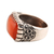 Men's onyx ring, 'Sunset Vines' - Men's Orange Onyx Ring Crafted in India (image 2d) thumbail