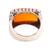 Men's onyx ring, 'Sunset Vines' - Men's Orange Onyx Ring Crafted in India (image 2e) thumbail