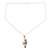Garnet pendant necklace, 'Vine Glory' - Vine Pattern Garnet Pendant Necklace from India (image 2c) thumbail
