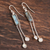 Labradorite and rainbow moonstone dangle earrings, 'Misty Cheer' - Labradorite and Rainbow Moonstone Dangle Earrings from India (image 2b) thumbail
