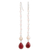 Multi-gemstone dangle earrings, 'Harmonious Glow' - Multi-Gemstone and Sterling Silver Dangle Earrings thumbail