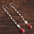 Multi-gemstone dangle earrings, 'Harmonious Glow' - Multi-Gemstone and Sterling Silver Dangle Earrings (image 2b) thumbail