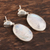 Rainbow moonstone dangle earrings, 'Misty Eggs' - 20-Carat Rainbow Moonstone Dangle Earrings from India (image 2b) thumbail