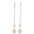 Rainbow moonstone and cultured pearl dangle earrings, 'Purest Harmony' - Rainbow Moonstone and Cultured Pearl Dangle Earrings thumbail