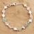 Multi-gemstone link bracelet, 'Fascinating Arrangement' - Faceted Multi-Gemstone Link Bracelet from India thumbail
