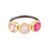 Gold accent multi-gemstone cocktail ring, 'Pretty Trio' - Gold Accent Amethyst & Rose Quartz Cocktail Ring from India (image 2a) thumbail