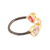 Gold accent multi-gemstone cocktail ring, 'Pretty Trio' - Gold Accent Amethyst & Rose Quartz Cocktail Ring from India (image 2b) thumbail