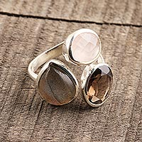 Featured review for Multi-gemstone cocktail ring, Joyful Trio