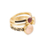 Gold plated multi-gemstone cocktail ring, 'Color Harmony' - Gold-Plated Multi-Gemstone Cocktail Ring from India