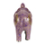 Papier mache sculpture, 'Royal Trunk' - Purple Floral Motif Papier Mache Elephant Sculpture (image 2c) thumbail