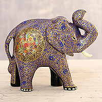 Papier mache sculpture, 'Triumphant Elephant'
