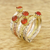 Onyx multi-stone ring, 'Alluring Glow' - Red-Orange Onyx Multi-Stone Ring from India (image 2c) thumbail