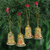 Wood ornaments, 'Seasonal Song' (set of 4) - Bird Motif Wood Ornaments from India (Set of 4)