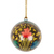 Papier mache ornaments, 'Flowery Cheer' (set of 4) - colourful Floral Papier Mache Ornaments from India (Set of 4)