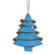 Wood ornaments, 'Tree Jingle' (set of 4) - Mango Wood Tree Ornaments from India (Set of 4)