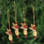 Beaded ornaments, 'Gorgeous Quartet' (set of 4) - Red and Gold-Tone Beaded Ornaments from India (Set of 4) thumbail