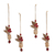Beaded ornaments, 'Gorgeous Quartet' (set of 4) - Red and Gold-Tone Beaded Ornaments from India (Set of 4) (image 2a) thumbail