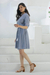 Cotton A-line dress, 'Delhi Spring in Wedgwood' - Cotton A-Line Summer Dress in Wedgwood Blue (image 2b) thumbail