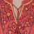 Cotton blouse, 'Delhi Spring in Russet' - Floral Embroidered Cotton Blouse in Paprika from India (image 2c) thumbail