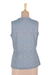 Embroidered sleeveless cotton blouse, 'Delhi Spring in Wedgwood' - Sleeveless Cotton Blouse in Blue from India (image 2b) thumbail