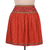 Embroidered cotton skirt, 'Assam Terracotta' - Terracotta Cotton Embroidered Short Skirt