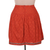 Embroidered cotton skirt, 'Assam Terracotta' - Terracotta Cotton Embroidered Short Skirt (image 2c) thumbail