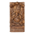 Escultura de madera de mango, 'Ganesha Piety' - Escultura en relieve de Ganesha de madera de mango tallada a mano de la India