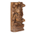 Escultura de madera de mango, 'Ganesha Piety' - Escultura en relieve de Ganesha de madera de mango tallada a mano de la India